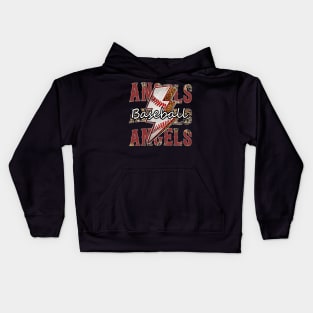 Graphic Baseball Angels Proud Name Team Vintage Kids Hoodie